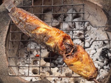 ızgara portre üzerinde ızgara balık