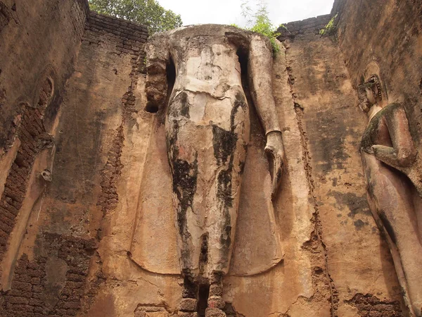 Ruiny Starożytnych Świątyń Park Historyczny Sukhothai Tajlandia — Zdjęcie stockowe