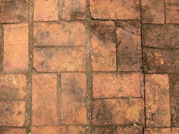 Brick footpath background close up