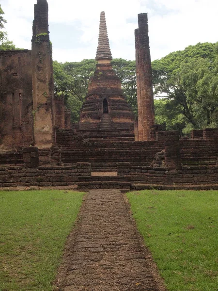 Ruinas Templos Antiguos Parque Histórico Sukhothai Tailandia — Foto de Stock