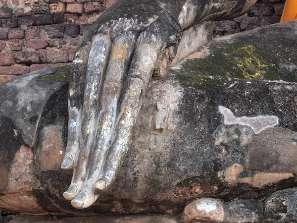 Ruiny Starożytnych Świątyń Park Historyczny Sukhothai Tajlandia — Zdjęcie stockowe