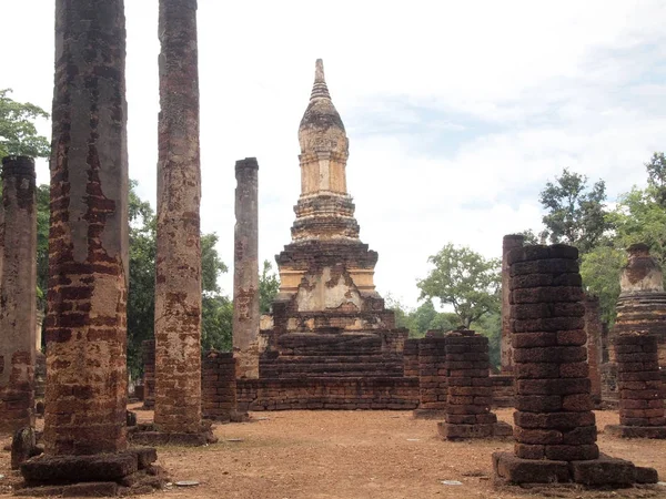 Ruiny Starověkých Chrámů Historický Park Sukhothai Thajsko — Stock fotografie
