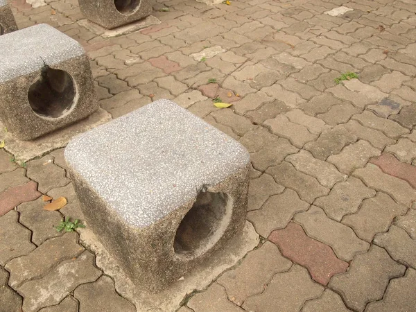 Chairs stone in the park