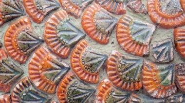 Tayland desen buddhistic tapınağın duvarlarında