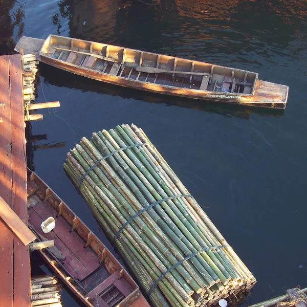 Gebouw Woonboot Het Meer Thailand — Stockfoto