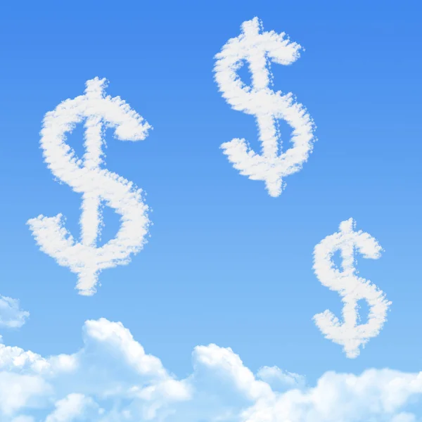 Cloud Shaped Dollar Dream Concept — Stock Photo, Image