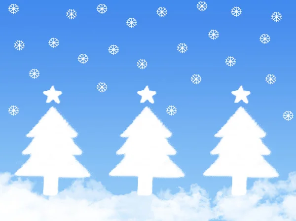 Baumwolke Nach Weihnachtskonzept — Stockfoto