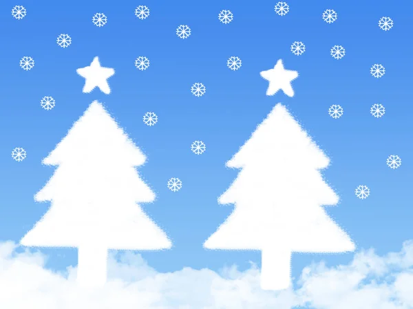 Albero Nube Dal Concetto Natale — Foto Stock