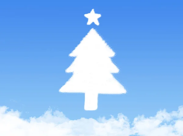 Δέντρο Σύννεφο Από Την Έννοια Των Χριστουγέννων — Φωτογραφία Αρχείου