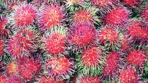 Frutta Rambutana Vicino — Foto Stock