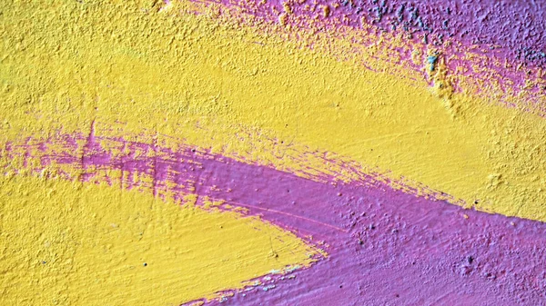 黄色和紫色的墙壁纹理 格格背景 — 图库照片
