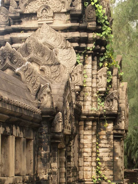 Primer Plano Del Arte Histórico Antiguo Templo Antiguo —  Fotos de Stock