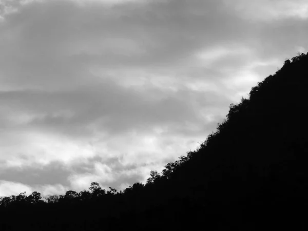 Silueta Fondo Montaña — Foto de Stock