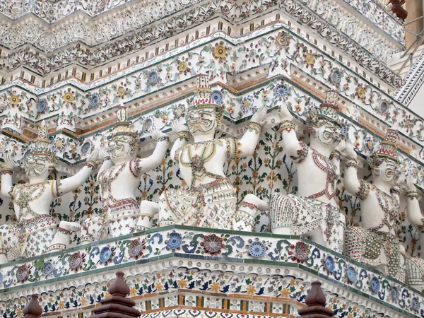 Giants Wall Wat Arun Temple Thailand — Stock Photo, Image