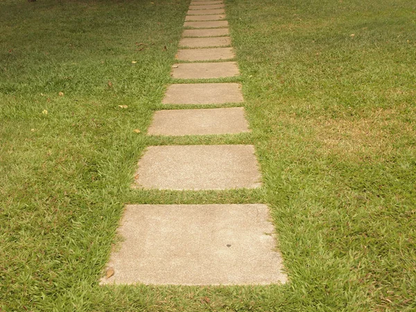 Tegel Promenad Väg Offentlig Park — Stockfoto