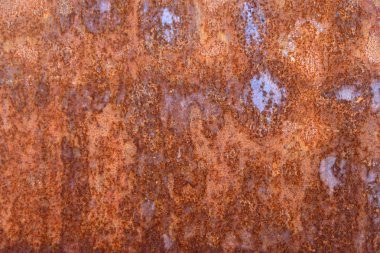 Çinko üzerinde pas yakın çekim