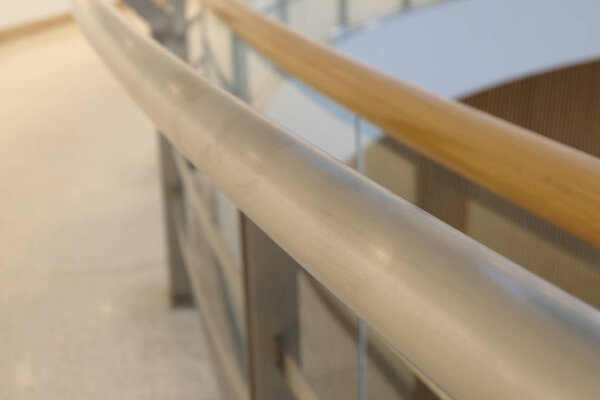 close up stainless steel handrails