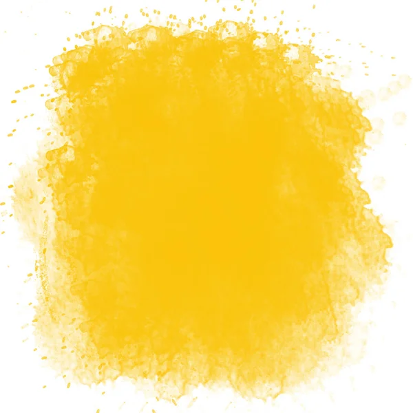 Aquarelle Jaune Fond Éclaboussure — Photo