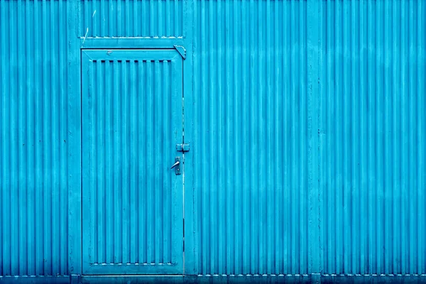 Fondo Puerta Zinc Azul — Foto de Stock