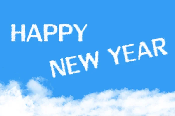 Szczęśliwego Nowego Roku Koncepcja Chmury — Zdjęcie stockowe