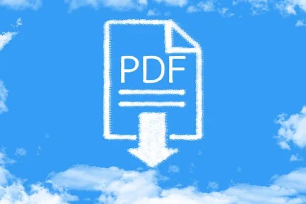 Fichier Pdf Forme Nuages Sur Ciel Bleu — Photo