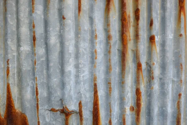 Çinko üzerinde pas yakın çekim