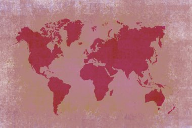 old brown map of the world ,vintage background