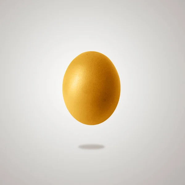 棕色背景上的金蛋3D — 图库照片