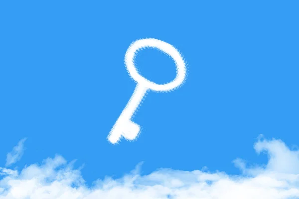 Key Cloud Shaped Blue Sky — Stock Photo, Image