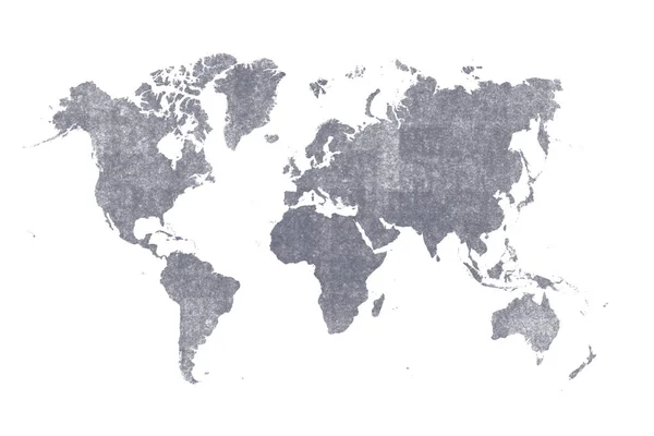Старая Коричневая Карта Мира Силуэт Фон — стоковое фото