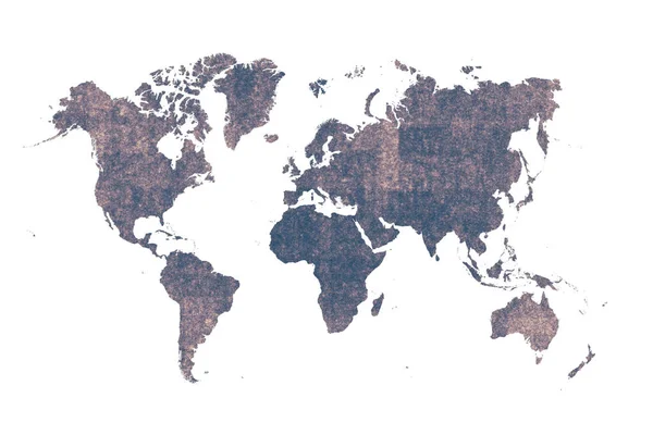 Старий Коричневий Карти Світу Силует Фону — стокове фото