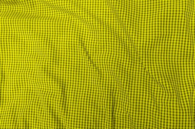 sarı klasik kareli masa örtüsü dokusu
