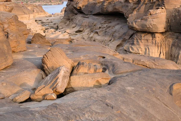 Stenen Berg Bij Sam Phan Bok Grand Canyon Van Thailand — Stockfoto