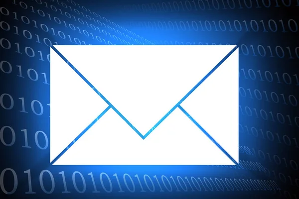 Abstract Email Design Blue Background Illustration — Stock Photo, Image