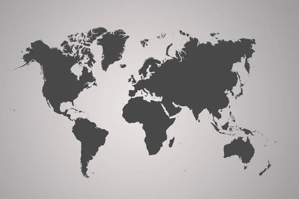 Mapa Preto Mundo Sobre Fundo Marrom — Fotografia de Stock