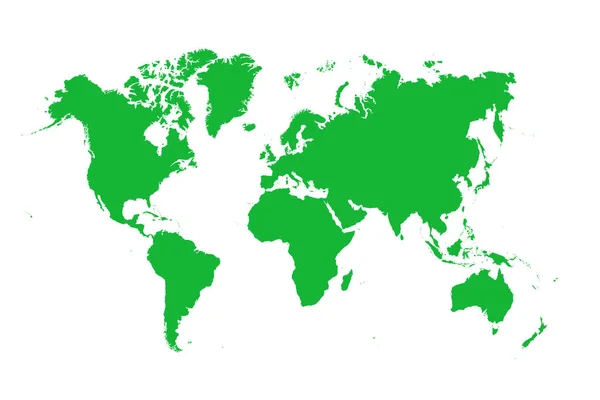 Mapa Verde Del Mundo Fondo Silueta — Foto de Stock