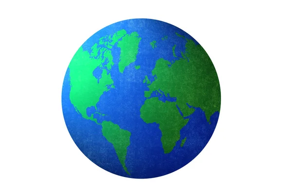 Globusy Ziemi Białym Tle — Zdjęcie stockowe