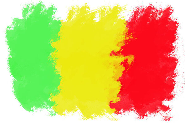 reggae color with white background