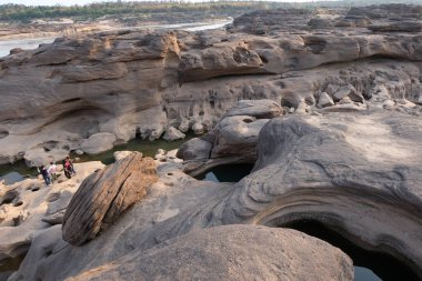 Tayland 'ın Büyük Kanyonu Sam Phan Bok' taki Taş Dağ