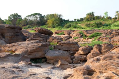 Tayland 'ın Büyük Kanyonu Sam Phan Bok' taki Taş Dağ
