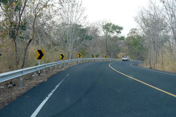 Curve Asphalt Road View — Stock Photo, Image