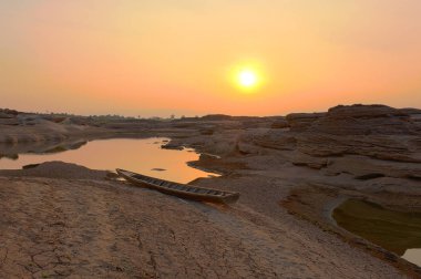 sunrise stone mountain at Sam Phan Bok ,Grand canyon of Thailand