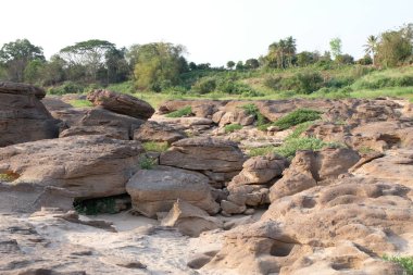 Tayland 'ın Büyük Kanyonu Sam Phan Bok' taki Taş Dağ