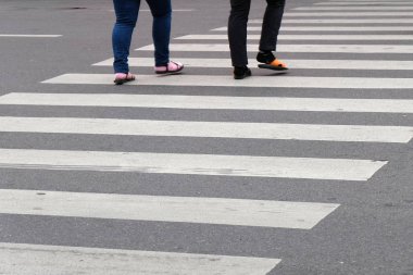 Zebra geçiş yakın çekim