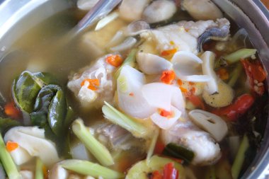 baharatlı balık çorbası, yakın Tayland Gıda