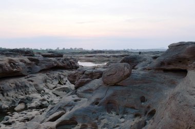 sunrise stone mountain at Sam Phan Bok ,Grand canyon of Thailand