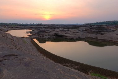 sunrise stone mountain at Sam Phan Bok ,Grand canyon of Thailand