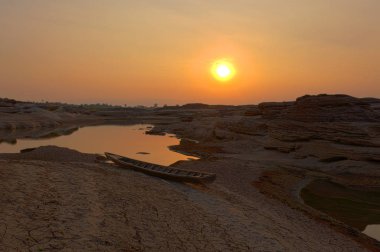 sunrise stone mountain at Sam Phan Bok ,Grand canyon of Thailand