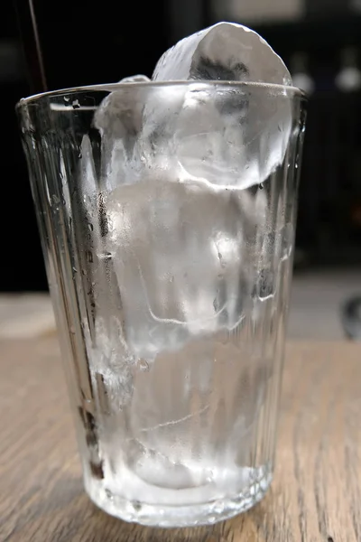 Close Glass Ice Table — Stock Photo, Image