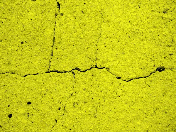 Fondo Pared Agrietado Amarillo — Foto de Stock